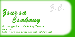 zsuzsa csakany business card