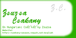 zsuzsa csakany business card